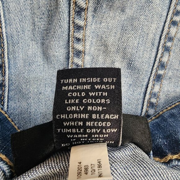 Lane Bryant Jeans Womens Plus Size 18 Cut Off Fringe Blue Denim Embroidered - Picture 5 of 6